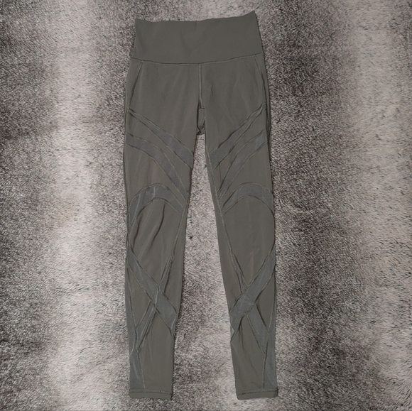 Lululemon Wunder Under Hi-Rise Tight Mesh Green Women's 6 - Picture 6 of 12